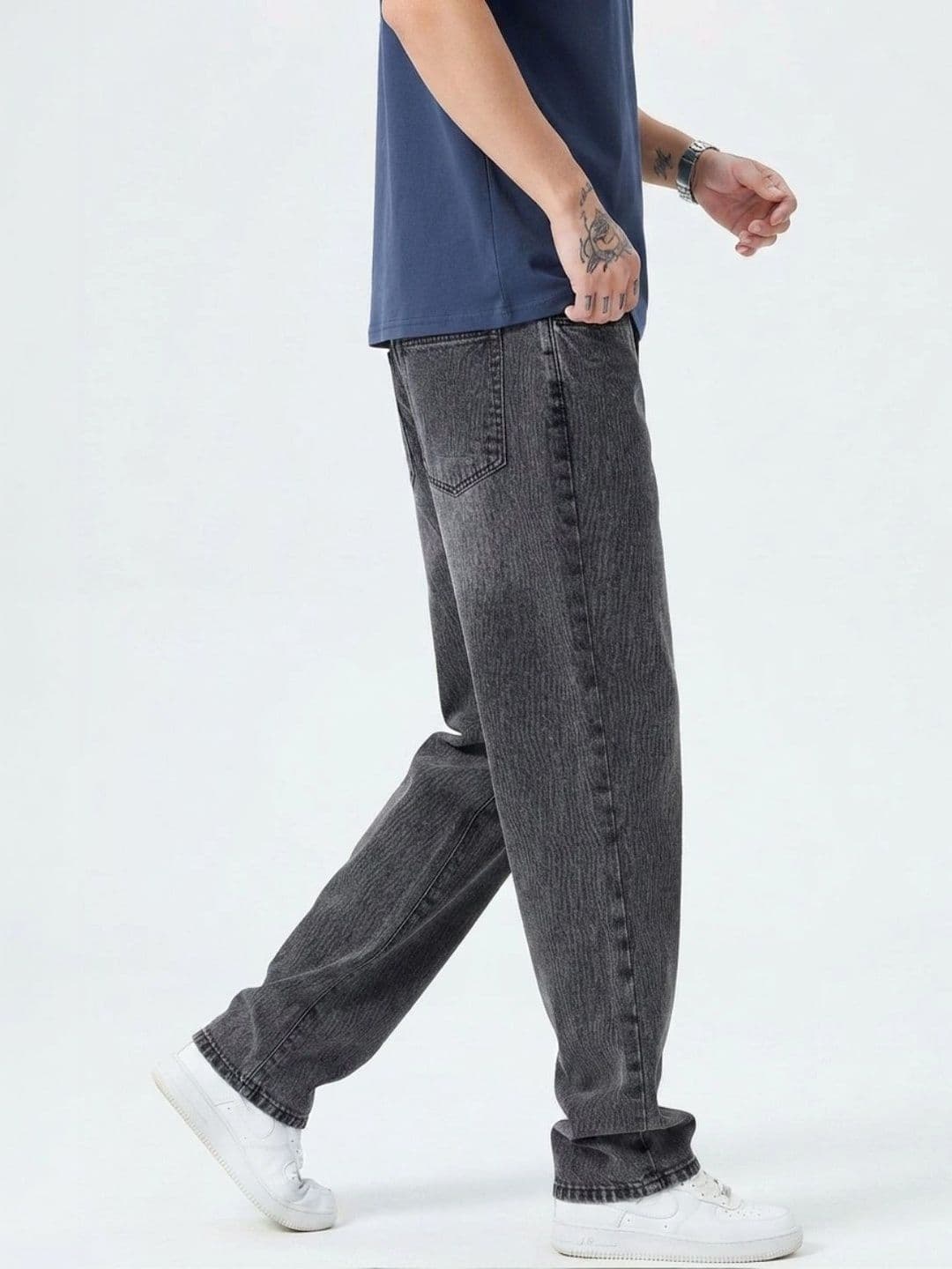 BREXX Men Jean Straight Fit Mid-Rise Stretchable Jeans thumbnail 5