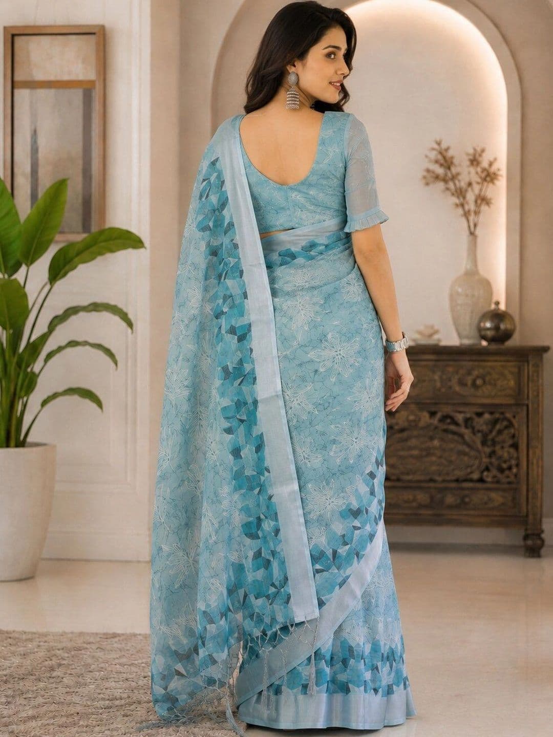 Moda Rapido Linen Blend Bhagalpuri Saree thumbnail 2