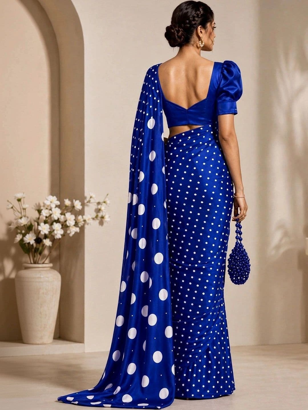 FABBRITY Polka Dot Designer Saree thumbnail 6