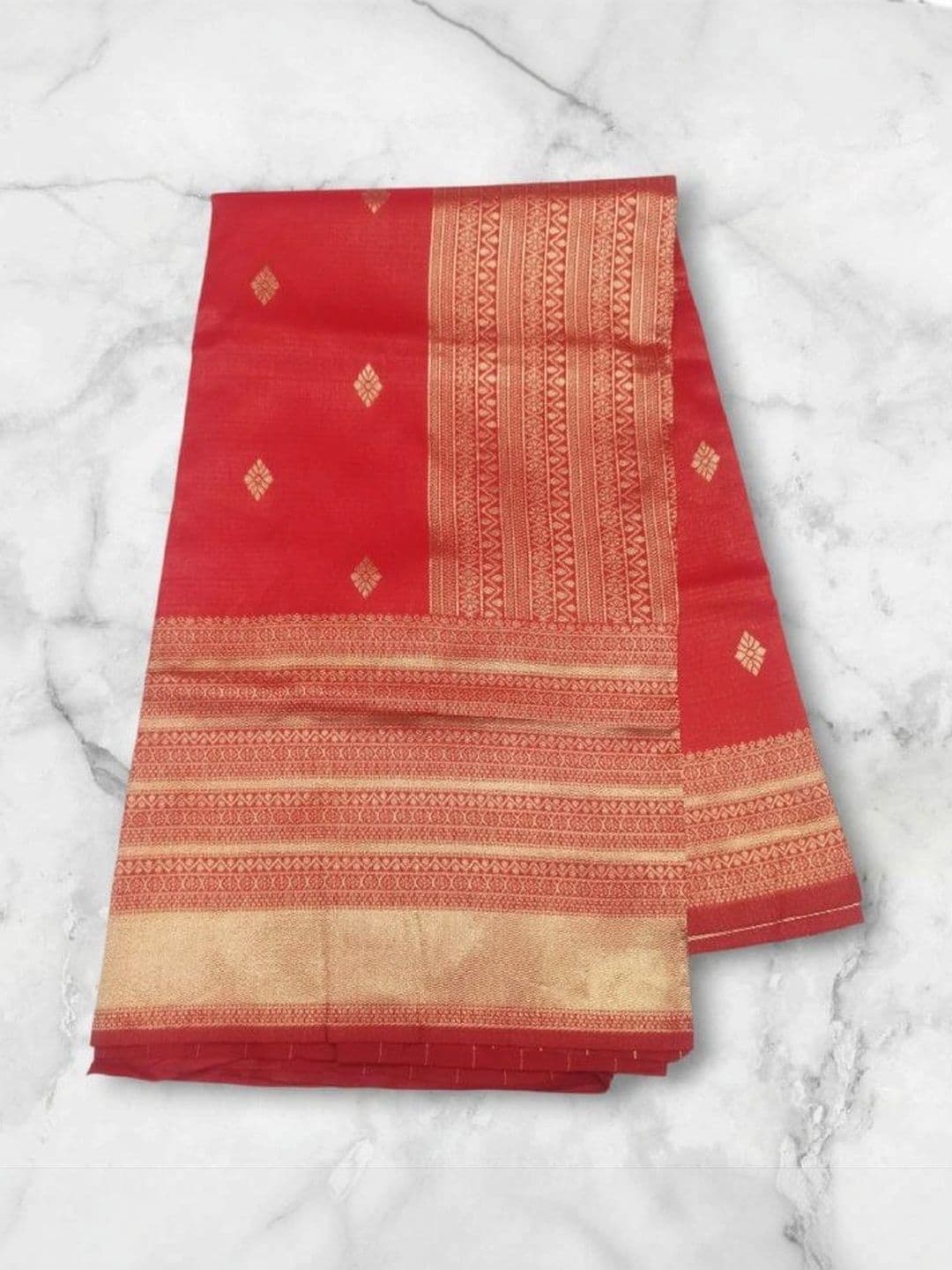 Milvia Ethnic Motifs Zari Silk Blend Designer Kanjeevaram Saree thumbnail 6