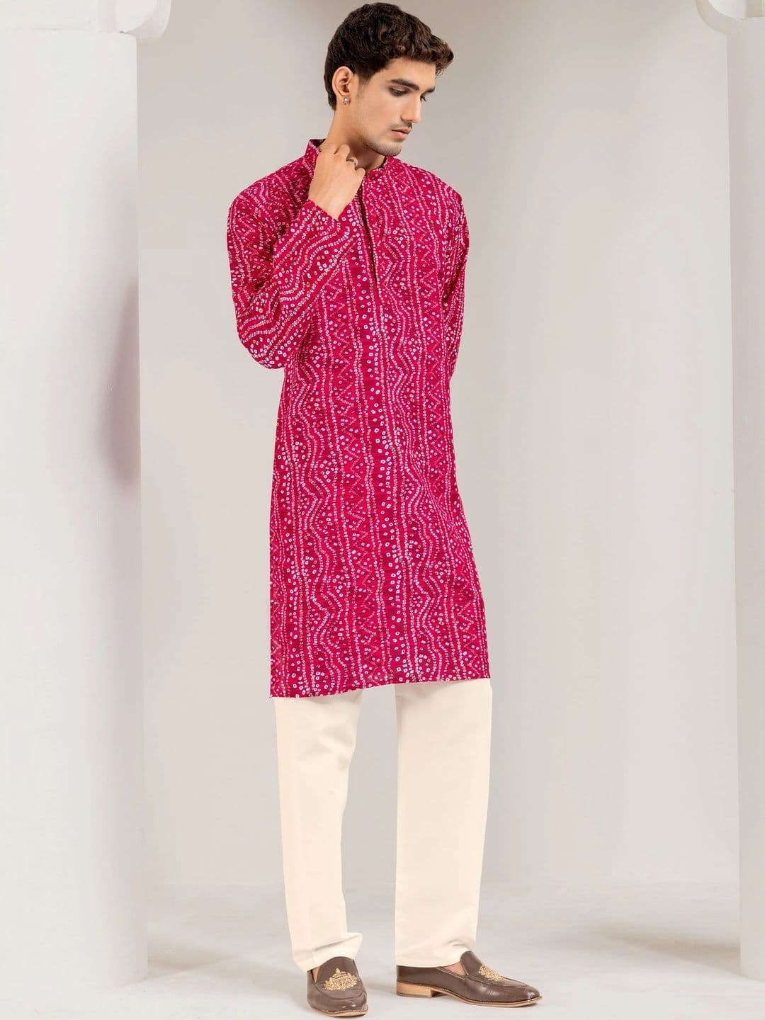 ADHIRAJAN Men Ethnic Motifs Printed Kurta thumbnail 5