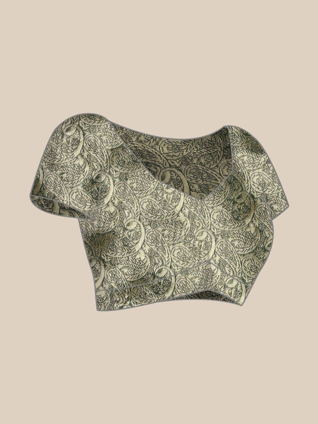 VS MALL Paisley Zari Banarasi Saree thumbnail 2