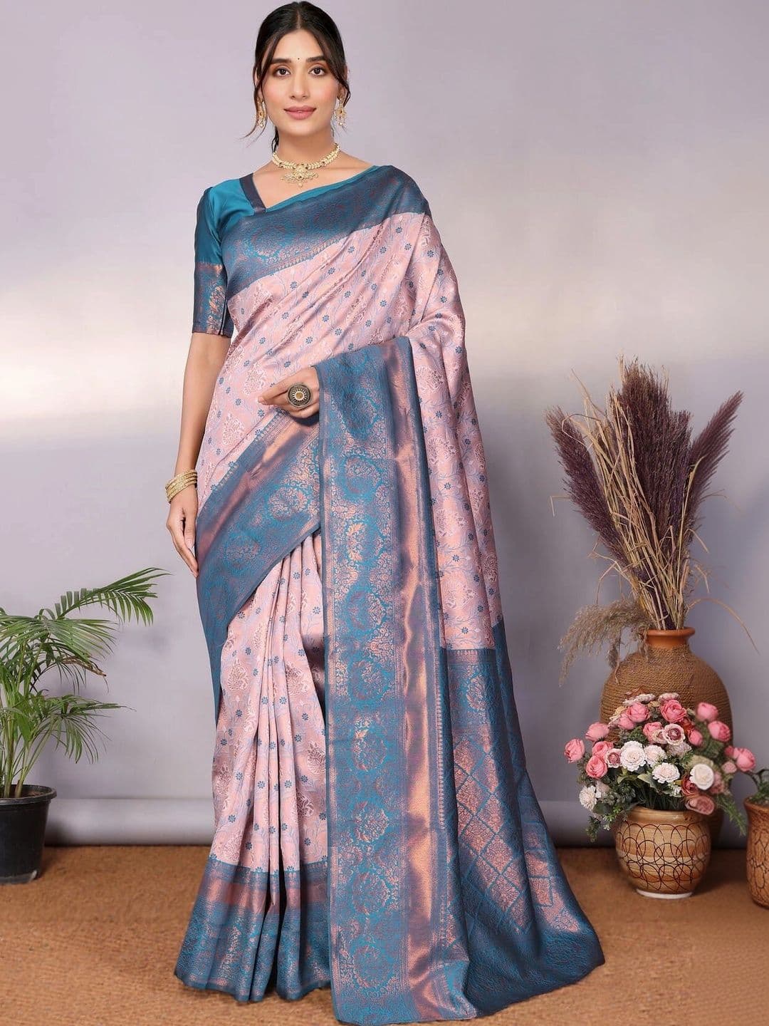 VS MALL Woven Design Zari Banarasi Saree - view 1