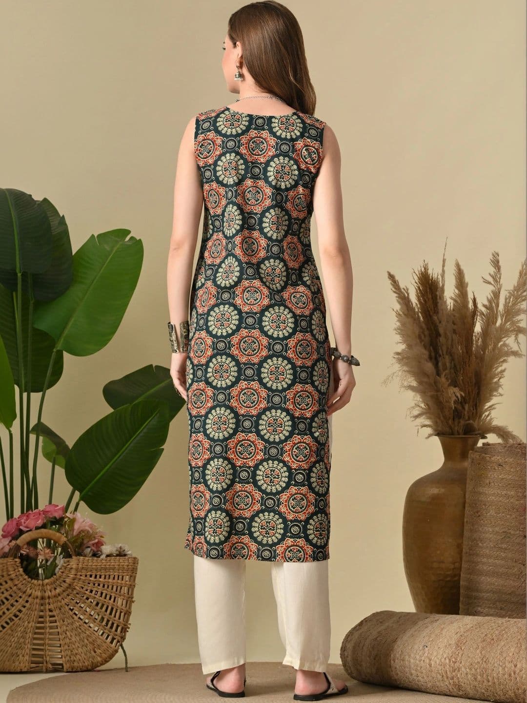 JEMCY Women Ethnic Motifs Printed Kurta thumbnail 4