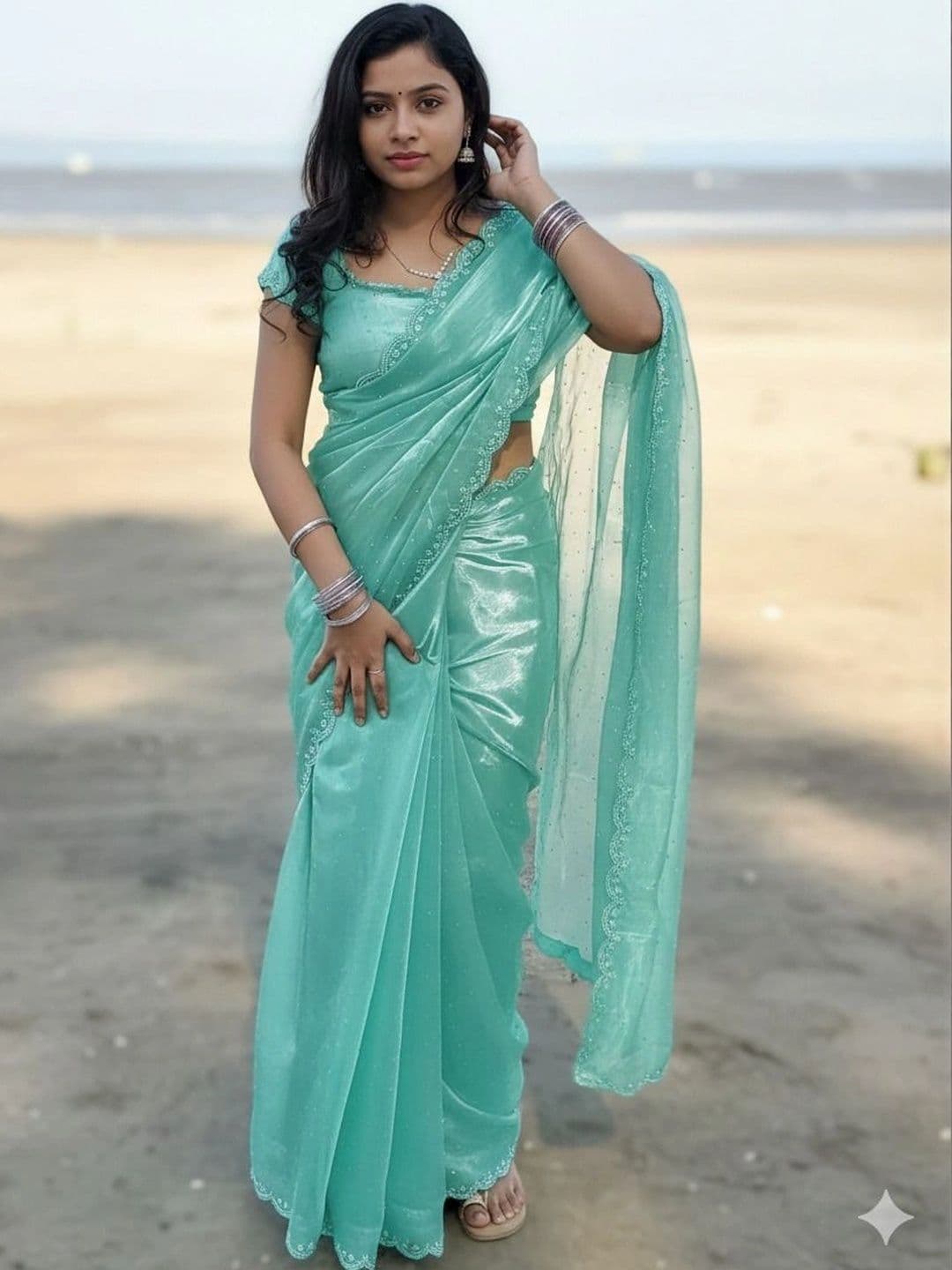 RENBRIZA Net Saree - view 1