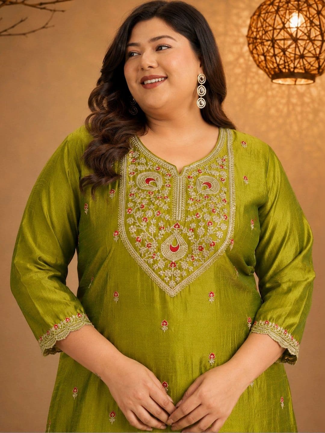 FULL BLOOM Women Ethnic Motifs Embroidered Kurta thumbnail 6