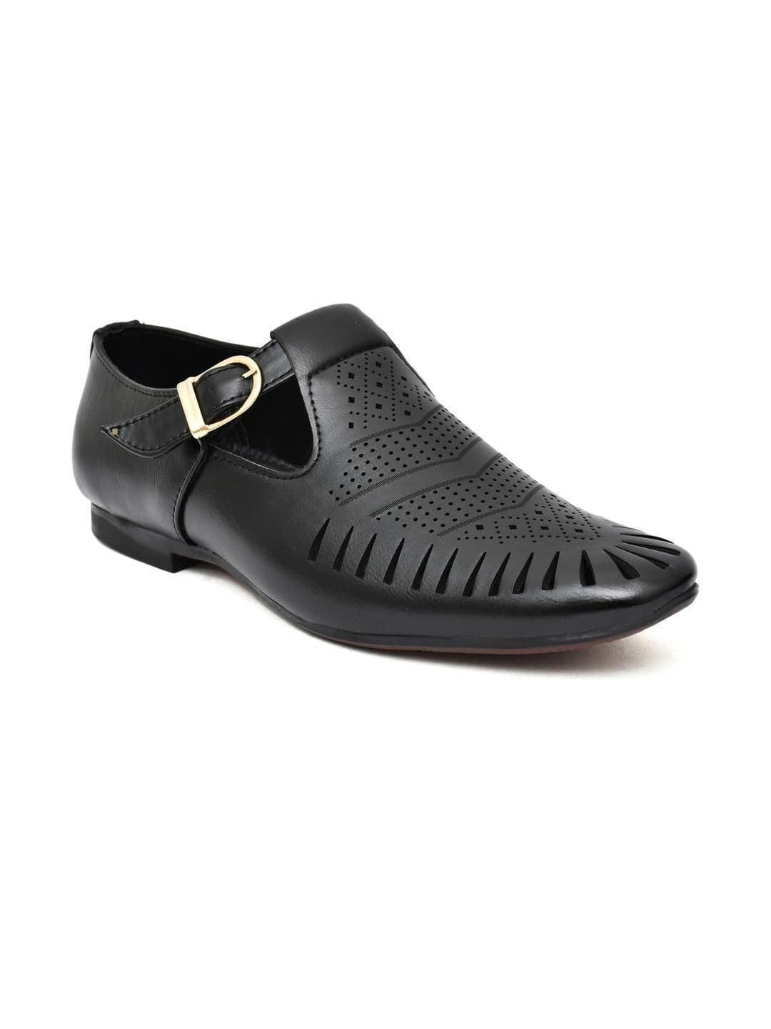 G L Trend Black Synthetic Leather Sandals thumbnail 6