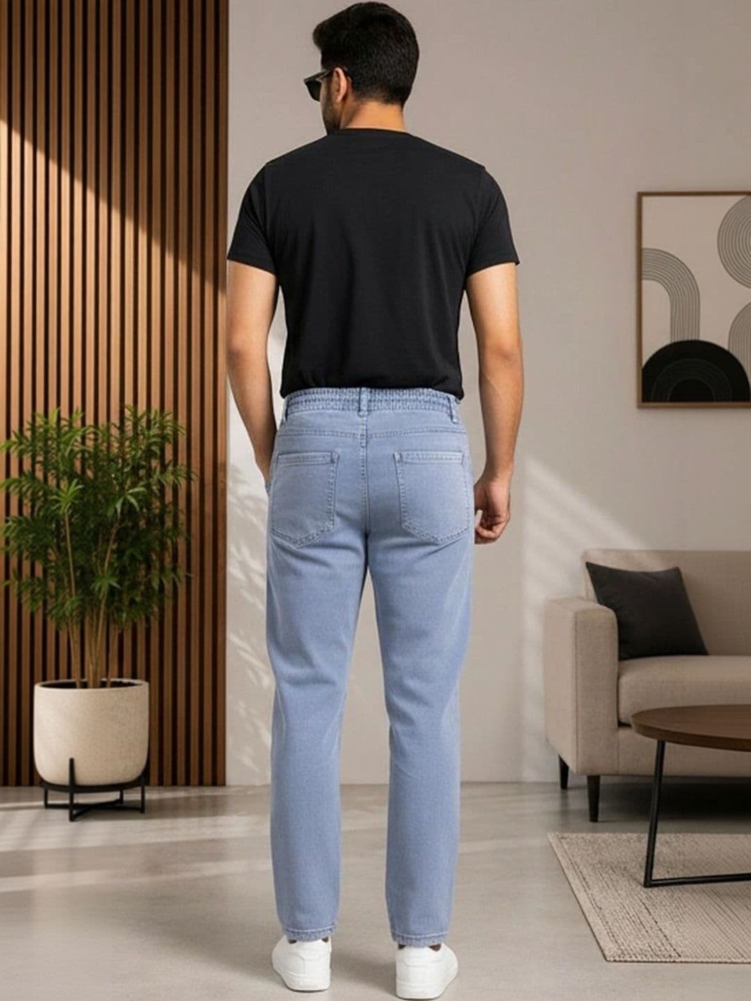 Global Jeans Men Relaxed Fit Breathable Jeans thumbnail 3