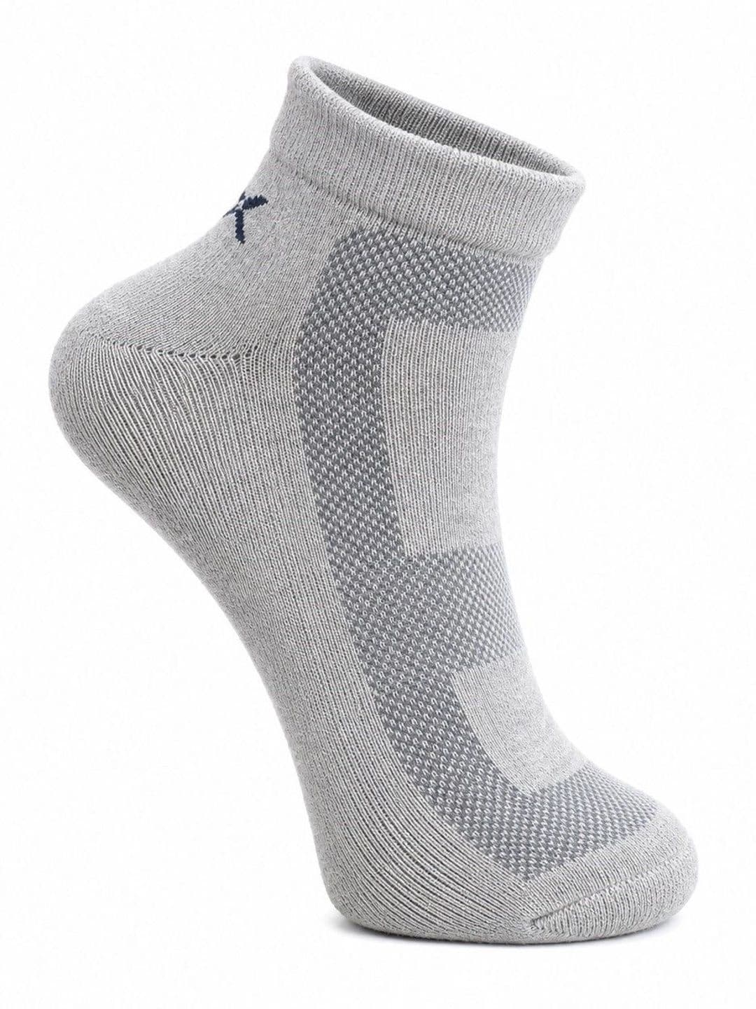 HRX by Hrithik Roshan Unisex Pack of 3 Cotton Blend Assorted Patterned Ankle Length Socks thumbnail 2