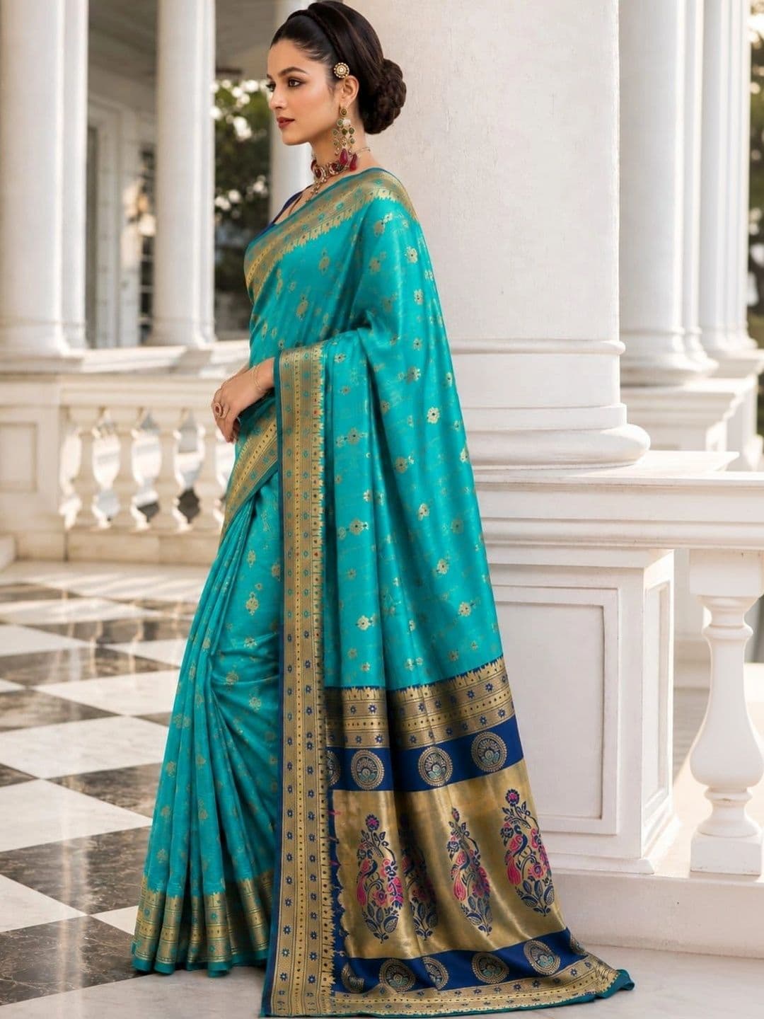 Moda Rapido Woven Design Zari Art Silk Designer Banarasi Saree thumbnail 2