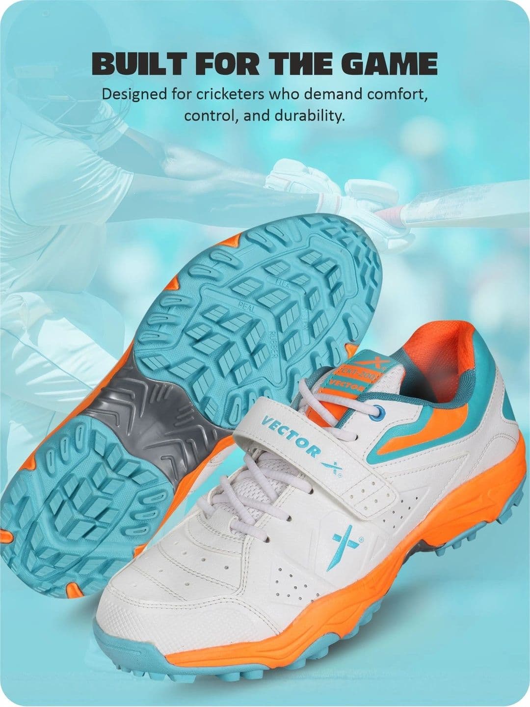VECTOR X CKT 200 PU Material with Rubber Sole All Rounder Cricket Shoes thumbnail 2