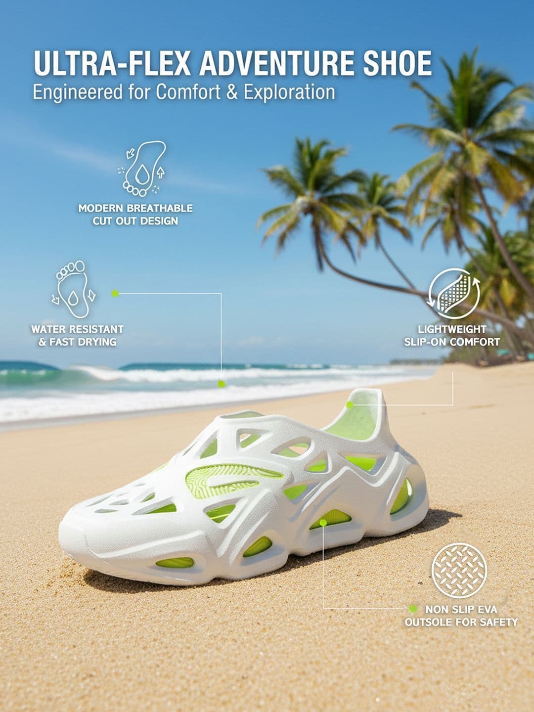 Impakto Super Future Men Lightweight & Breathable EVA Waterproof Slip-Ons Clogs thumbnail 5