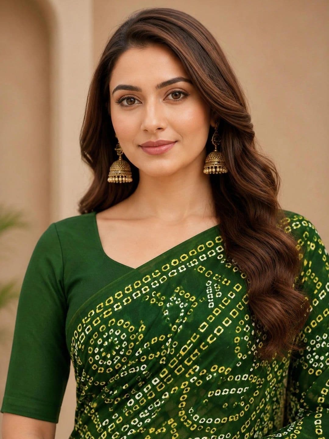 SAMANTHA Bandhani Poly Georgette Leheriya Saree thumbnail 5