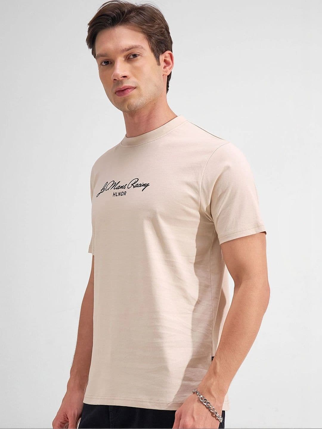 HIGHLANDER Men Printed Drop-Shoulder Sleeves T-shirt thumbnail 4