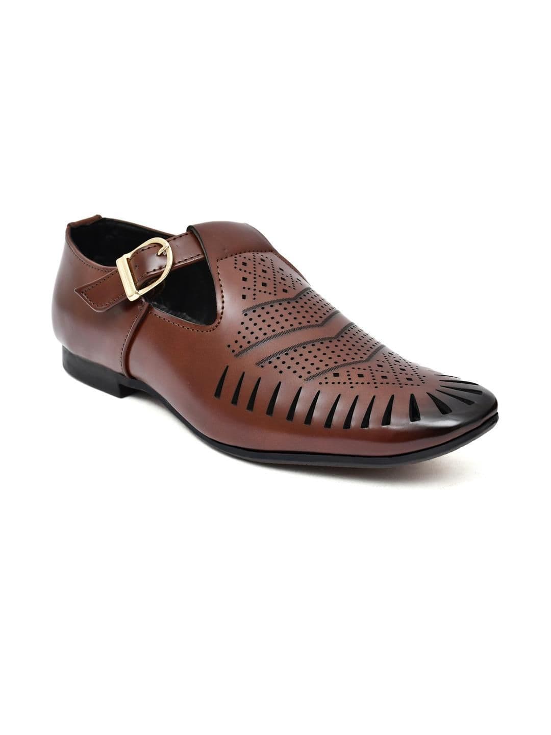 G L Trend Brown Synthetic Leather Sandals thumbnail 3