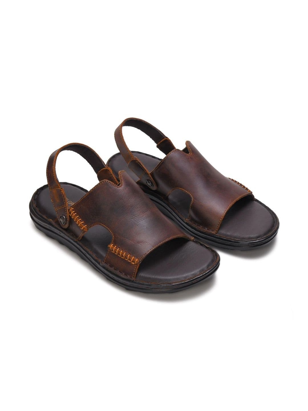 Mardi Gras Men Leather Comfort Sandals thumbnail 6