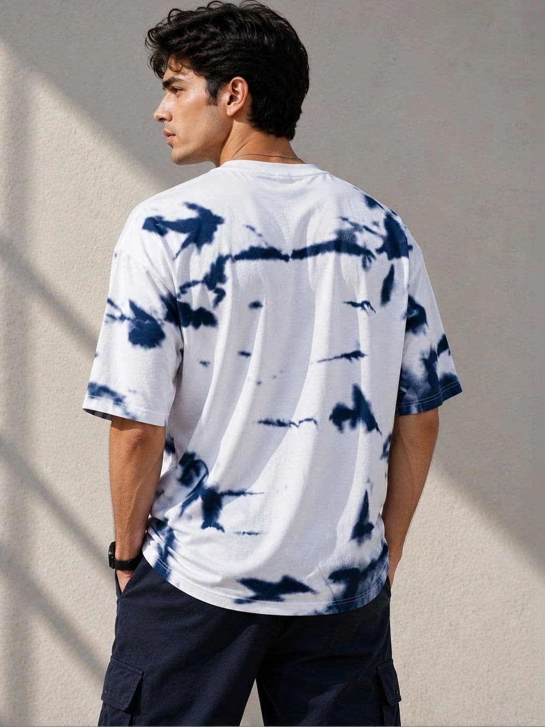 AEMA Men Tie and Dye Oversized T-shirt thumbnail 4