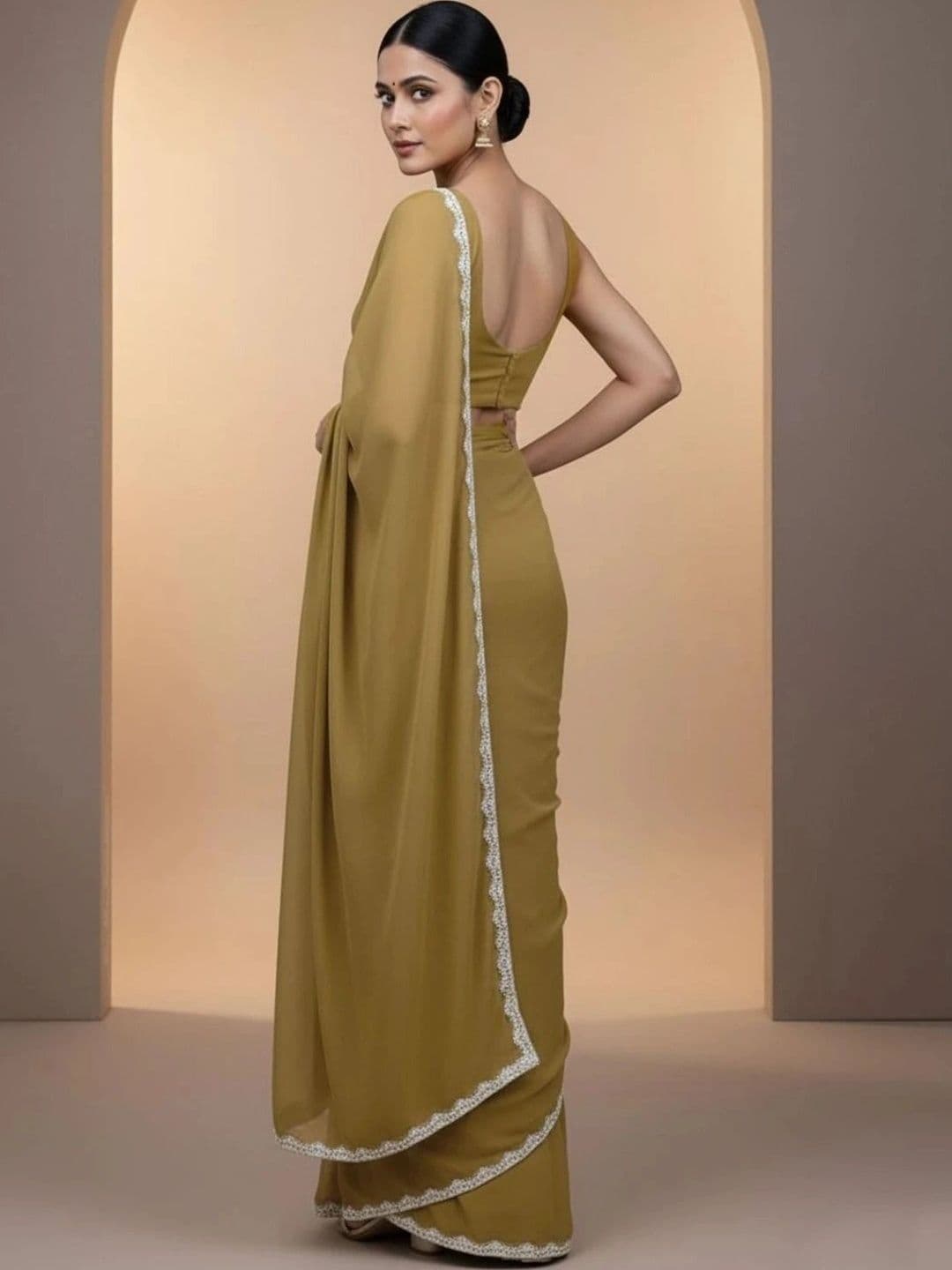 shreecre Pure Georgette Saree thumbnail 2