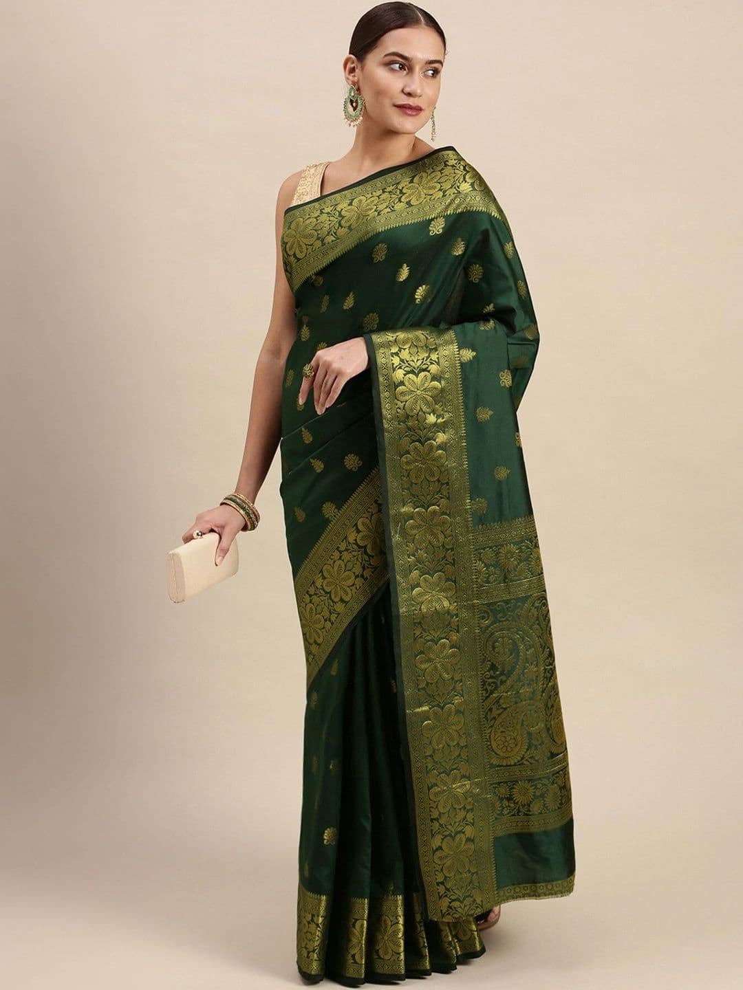 VS MALL Ethnic Motifs Zari Banarasi Saree - view 1