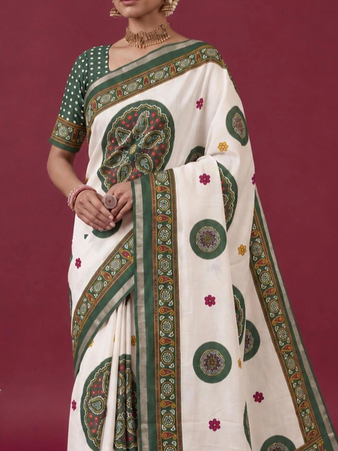 SAMANTHA Paisley Zari Silk Blend Saree thumbnail 7