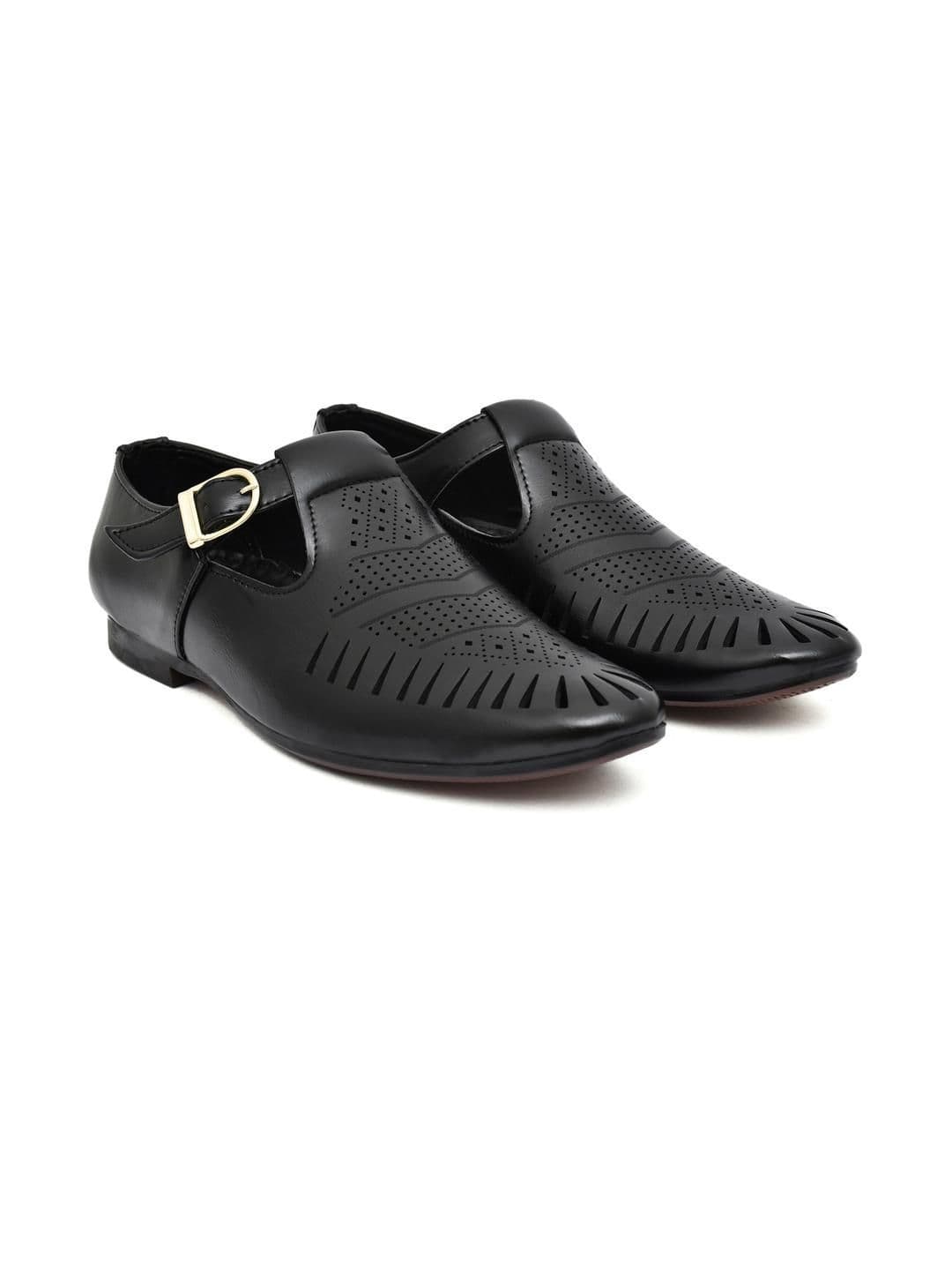 G L Trend Black Synthetic Leather Sandals thumbnail 7
