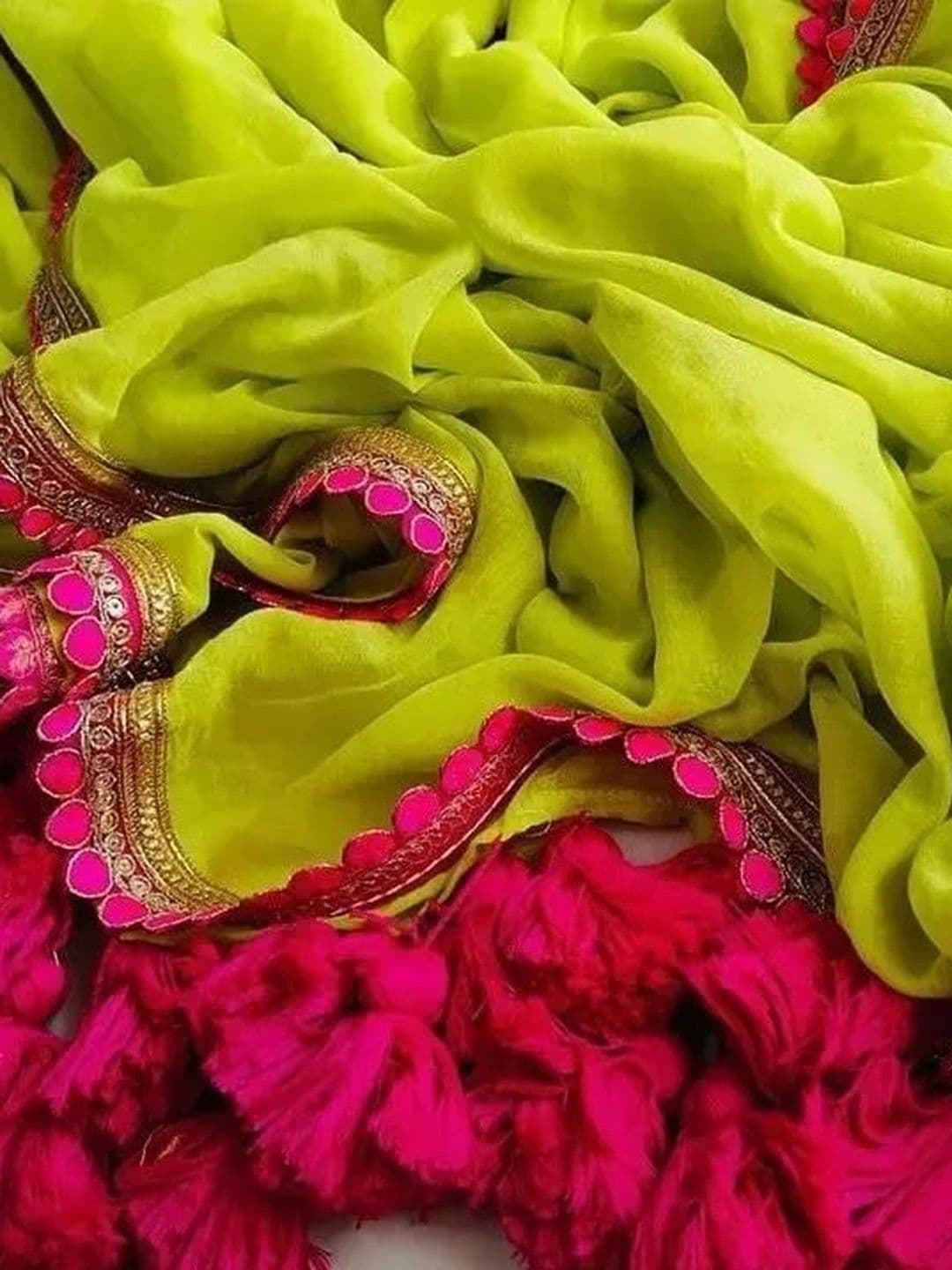 RENBRIZA Poly Georgette Saree thumbnail 2