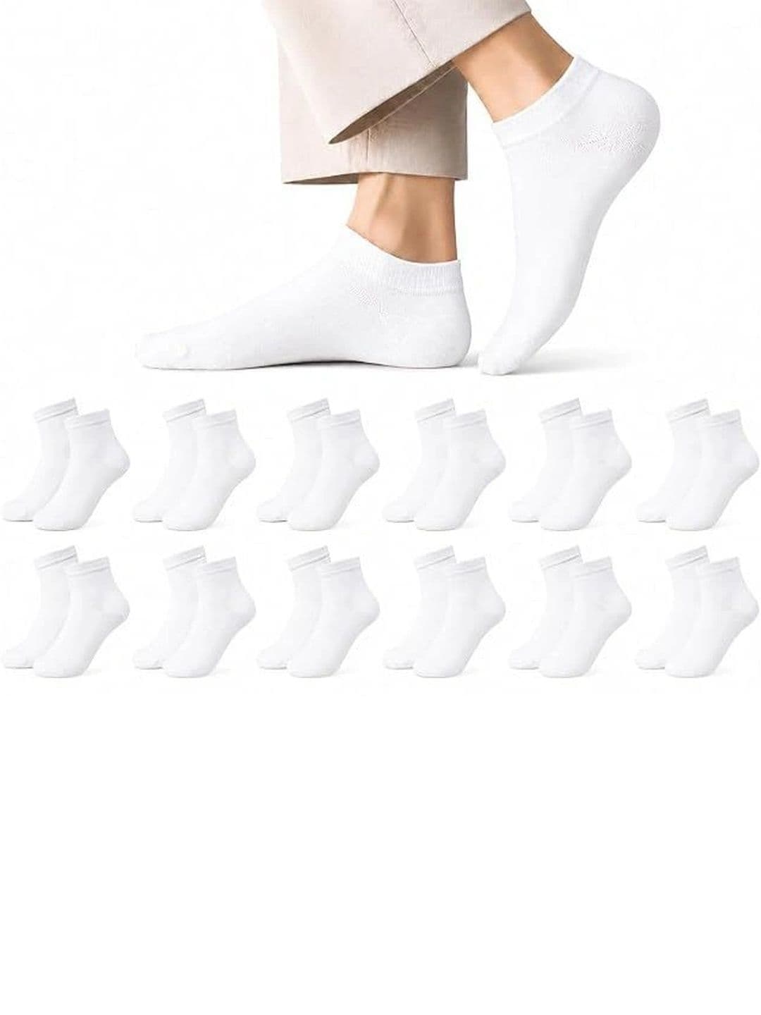 SOSHRE Unisex Cotton Ankle Length Socks thumbnail 2