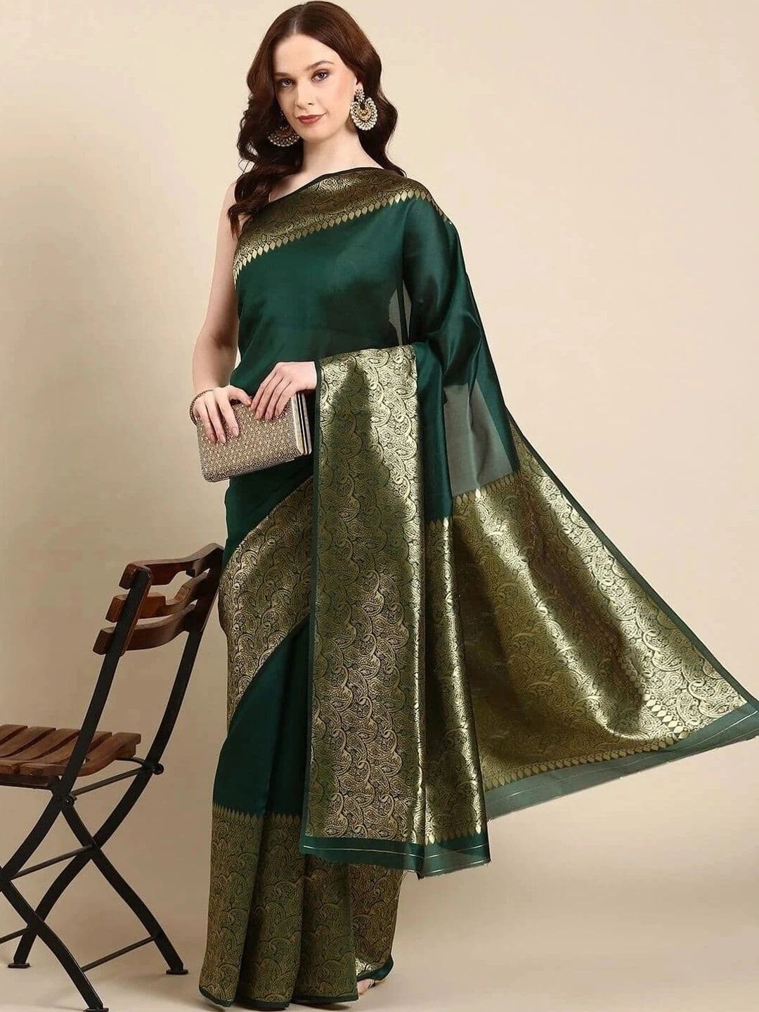 wearsquad Woven Design Zari Art Silk Banarasi Saree thumbnail 4