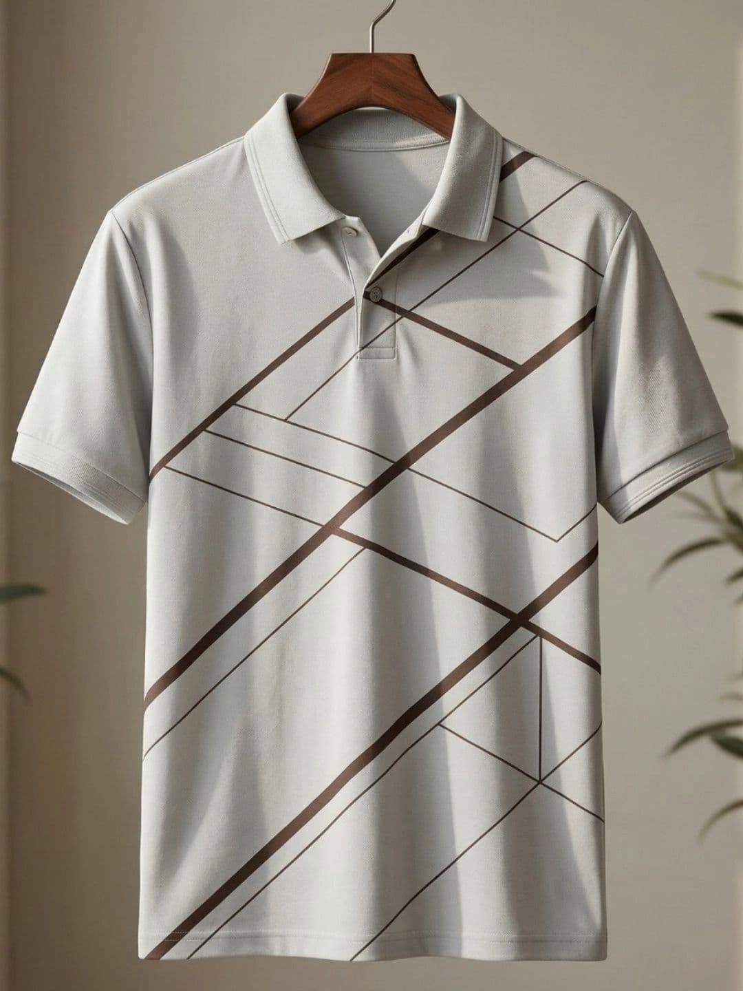 HERE&NOW Men Printed Polo Collar T-shirt thumbnail 3