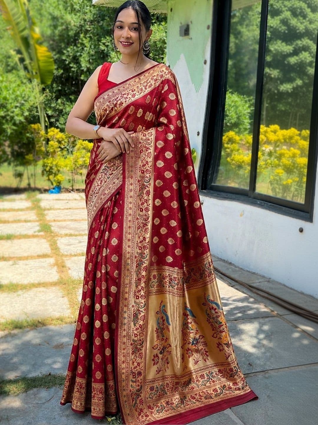 Moda Rapido Woven Design Zari Art Silk Designer Banarasi Saree - view 1