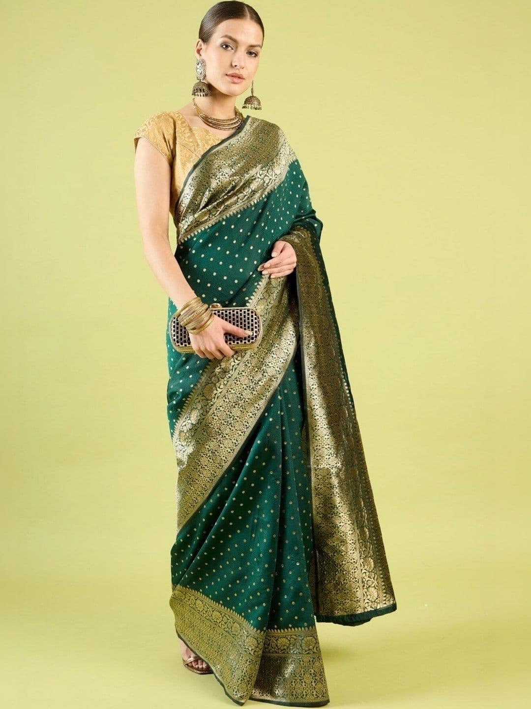 VS MALL Ethnic Motifs Zari Banarasi Saree - view 1