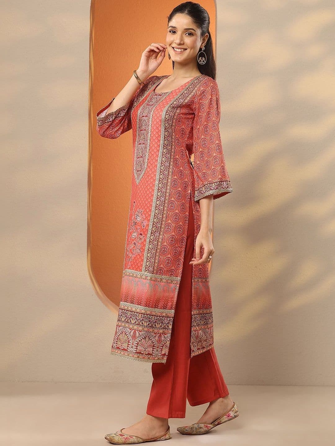 Libas Women Ethnic Motifs Printed Regular Kurta with Trousers & With Dupatta thumbnail 5