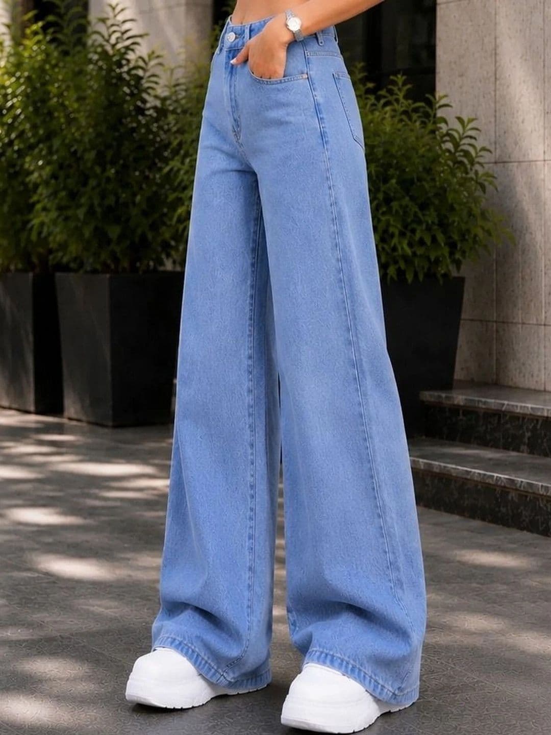 AKACY Women Straight Fit High-Rise Stretchable Jeans thumbnail 5