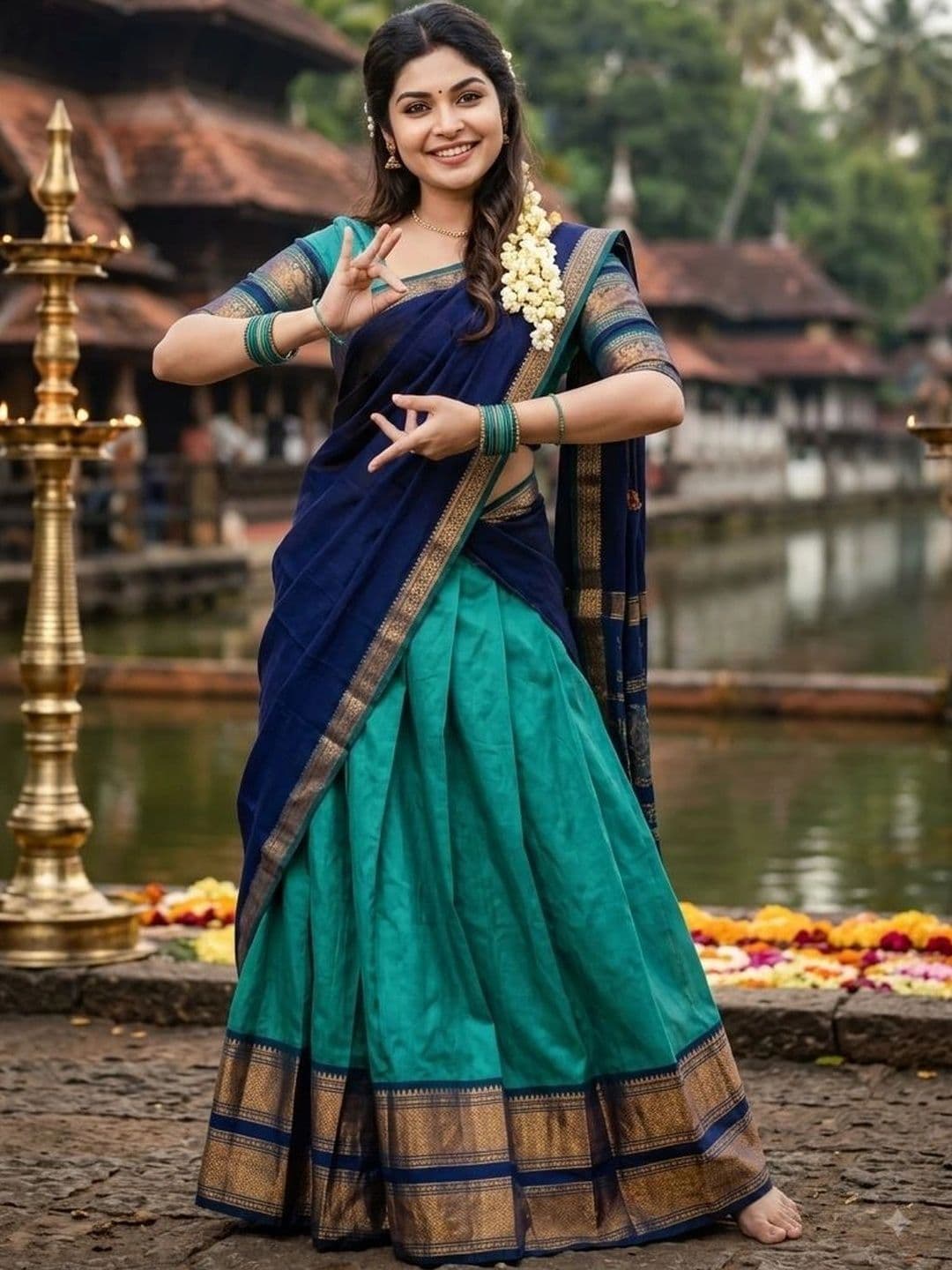 JIVUBA Ready to Wear Lehenga & Unstitched Blouse With Dupatta thumbnail 6