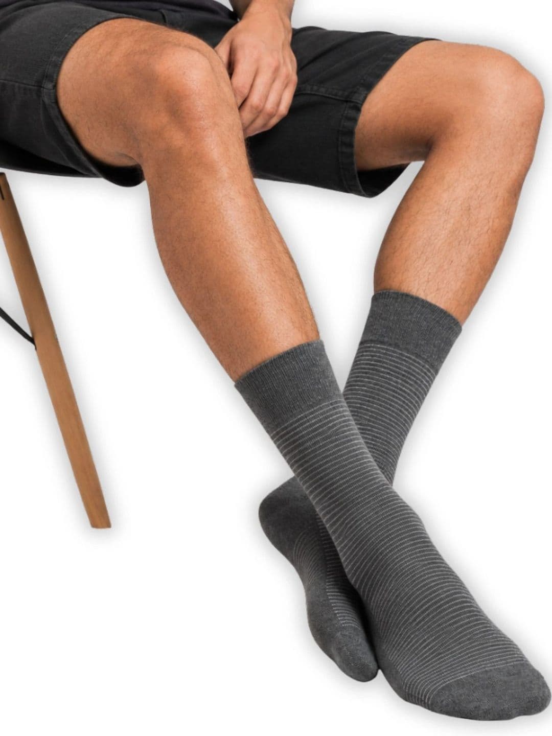 SocksXpress Formal Striped Men Crew Socks Pack of 4 thumbnail 5