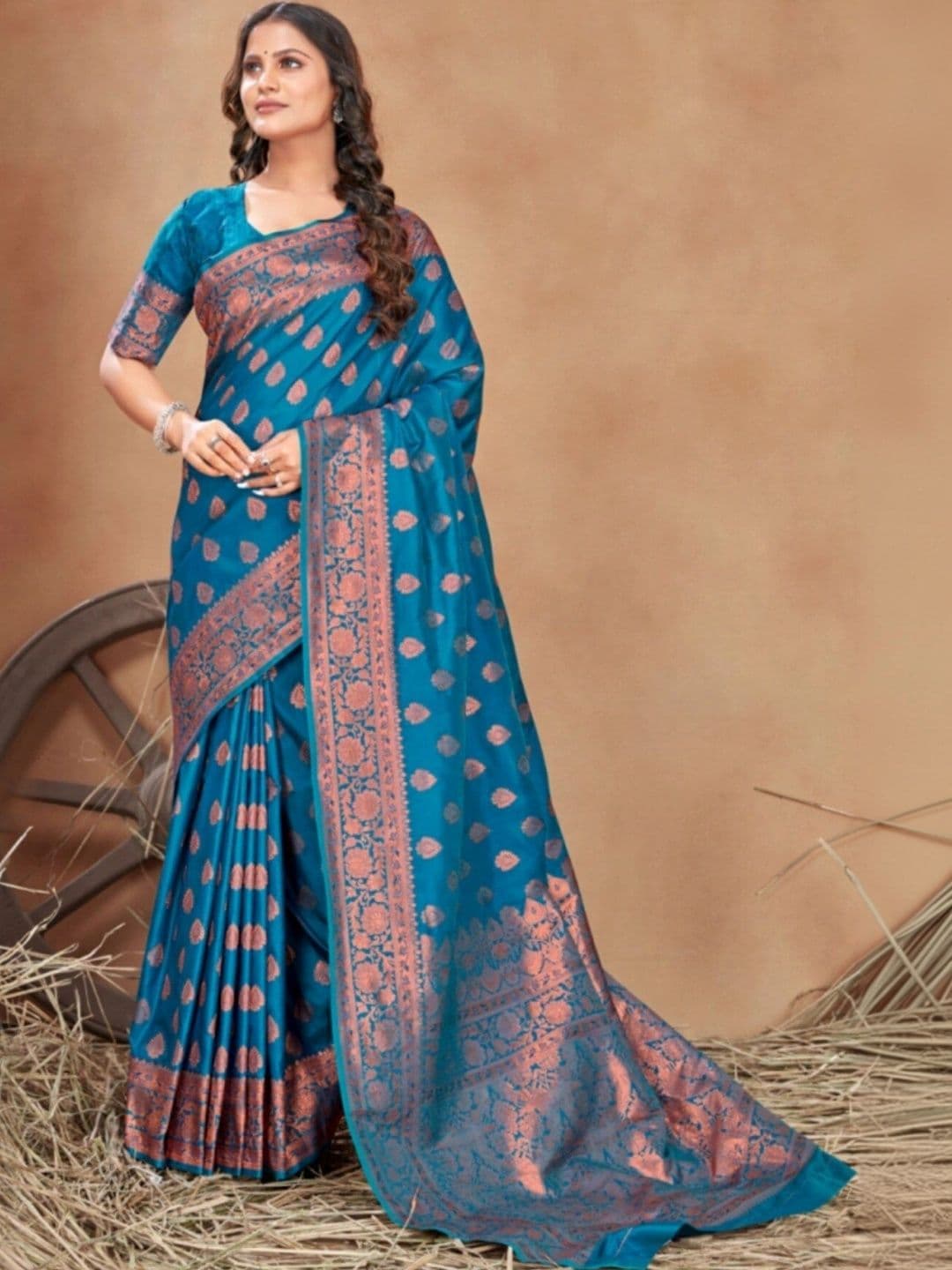 VS MALL Ethnic Motifs Zari Banarasi Saree - view 1