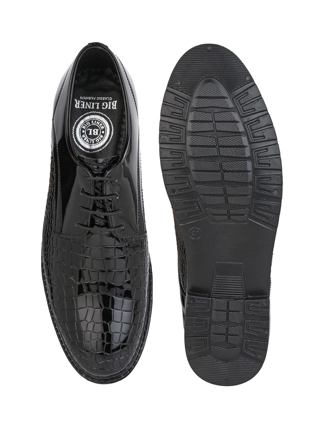 Big Liner Men Synthetic Round Toe Lace-Ups Derbys Formal Shoes thumbnail 2