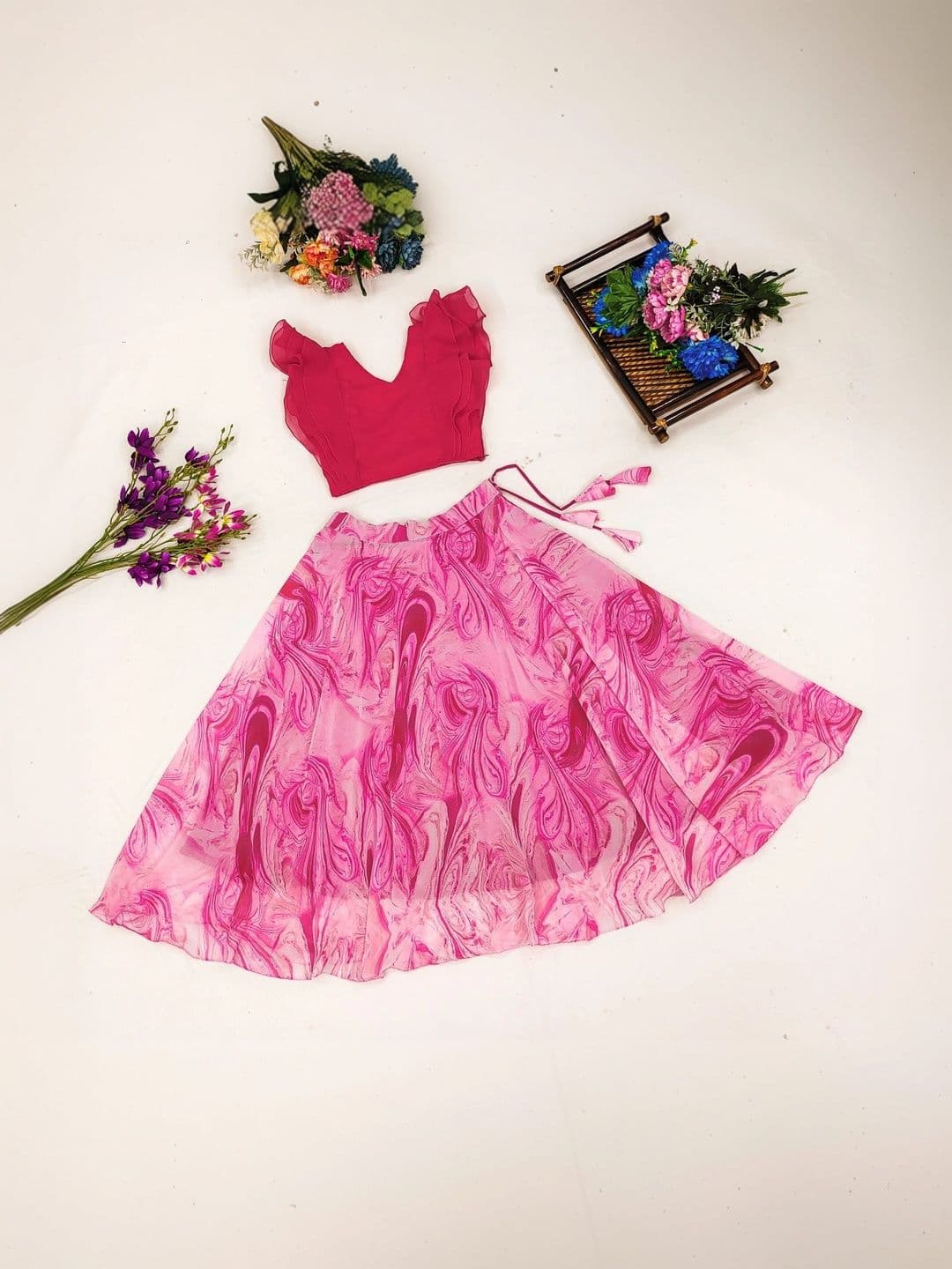 Sangria Girls Ready to Wear Lehenga & thumbnail 4