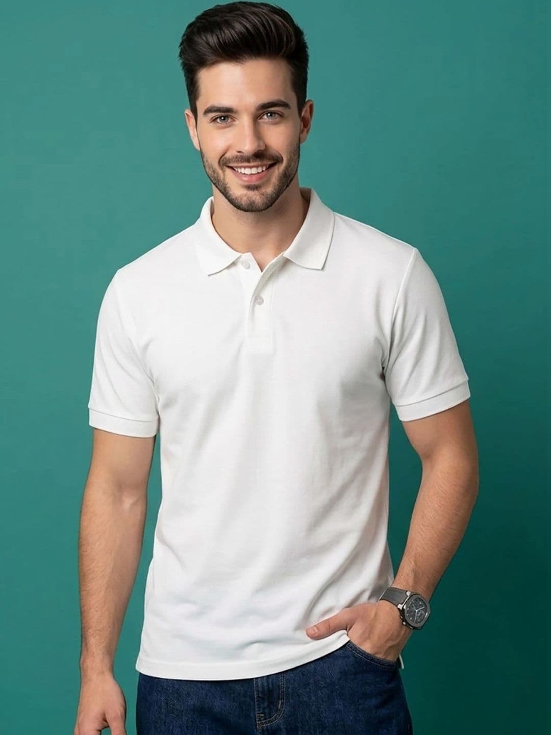 HERE&NOW Men Polo Collar T-shirt - view 1