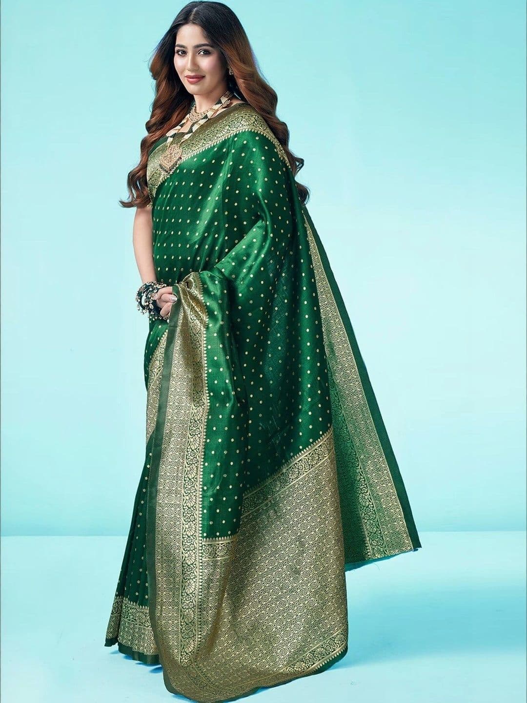 VS MALL Woven Design Zari Banarasi Saree thumbnail 6