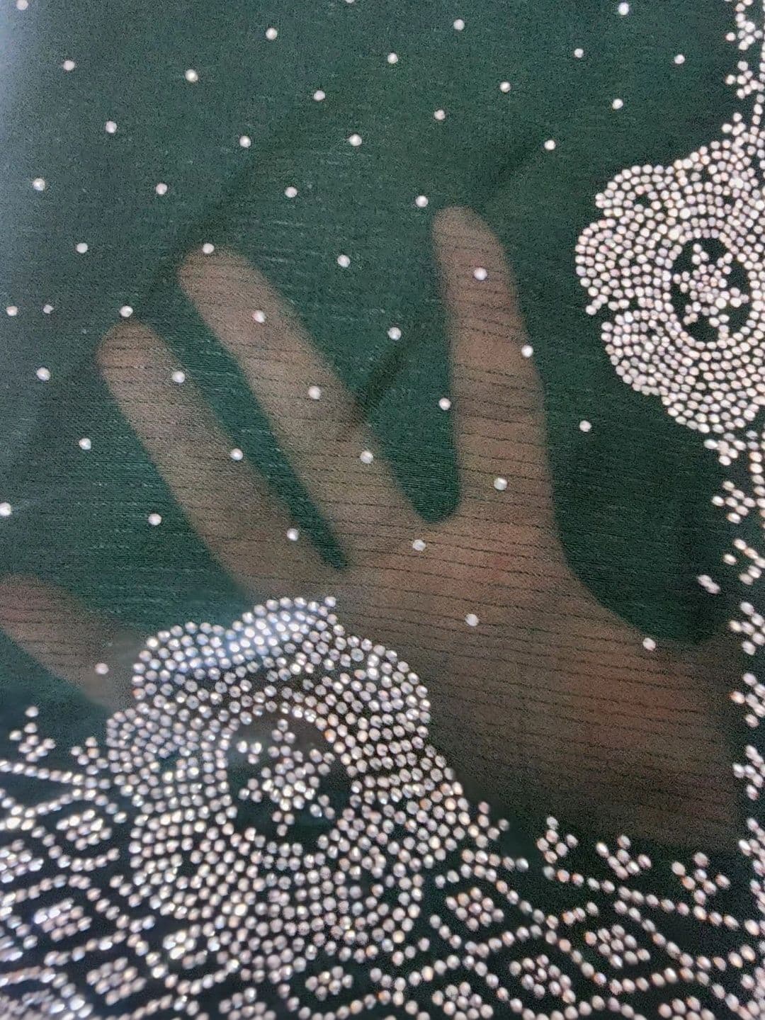 RENBRIZA Embellished Poly Georgette Saree thumbnail 5