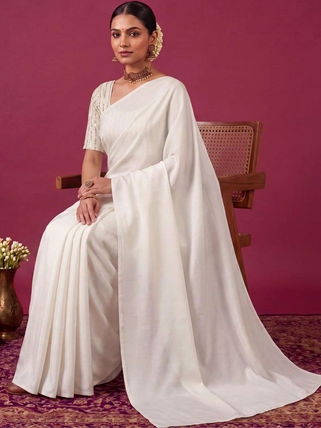 SAMANTHA Poly Georgette Saree thumbnail 2