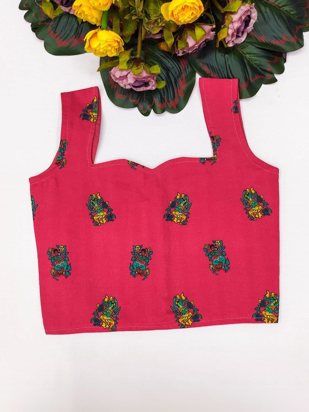 Sangria Girls Printed Kalamkari Ready to Wear Lehenga & Blouse With Dupatta thumbnail 3