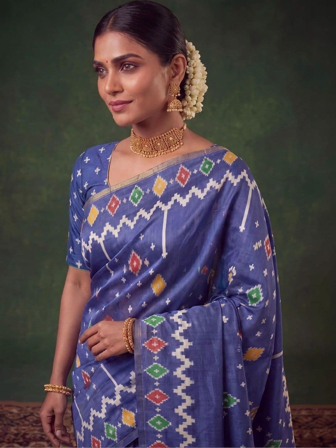 SAMANTHA Zari Silk Blend Saree thumbnail 2