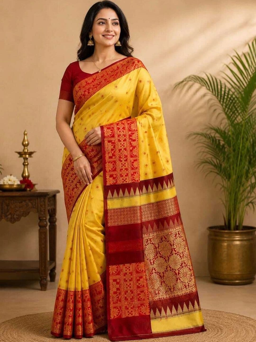 AYATSILK Woven Design Zari Art Silk Saree - view 1