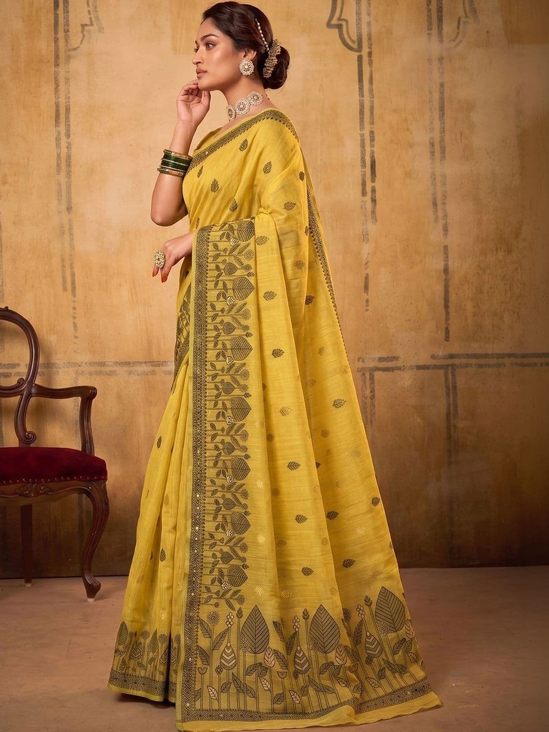 Dhaaga Ghar Woven Design Designer Saree thumbnail 4
