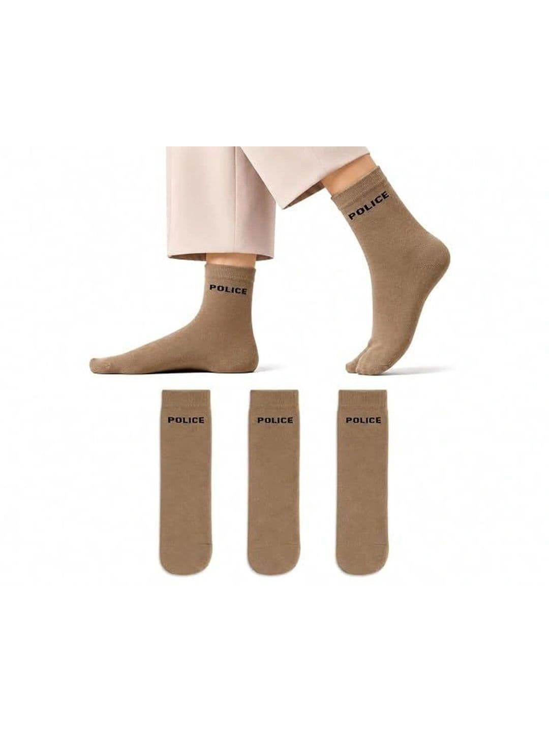 SOSHRE Unisex Pack of 3 Cotton Assorted Above Ankle Socks thumbnail 3