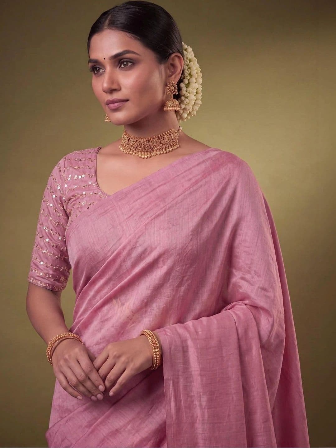 SAMANTHA Poly Georgette Saree thumbnail 4