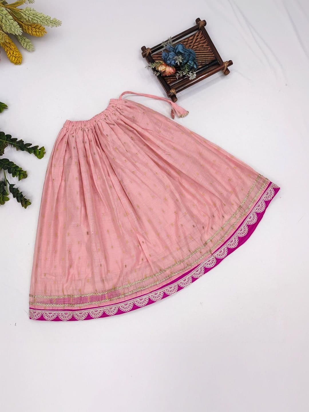Sangria Girls Embroidered Sequinned Ready to Wear Lehenga & Blouse With Dupatta thumbnail 6