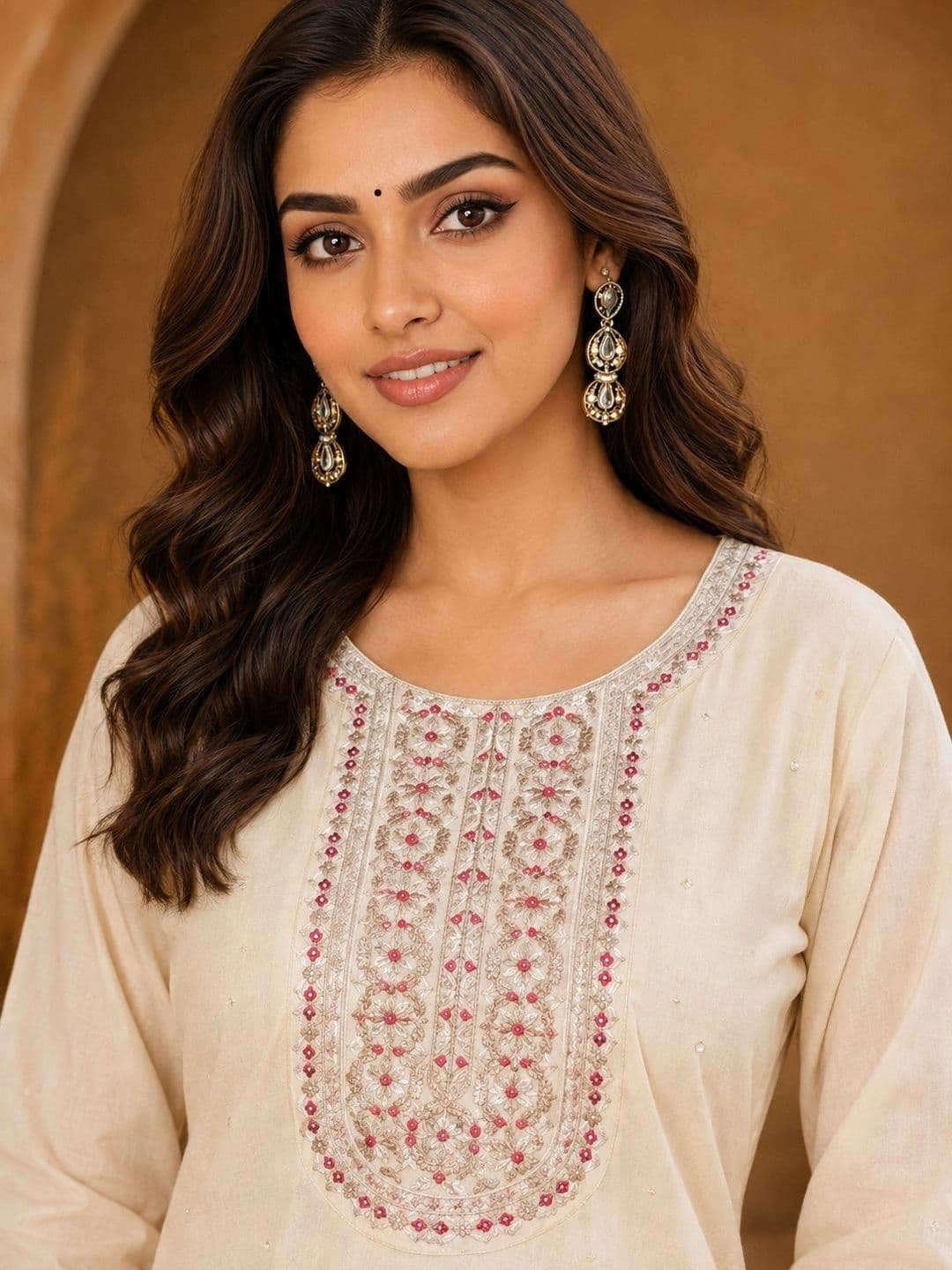 Anouk Rustic Women Ethnic Motifs Embroidered Thread Work Kurta thumbnail 5
